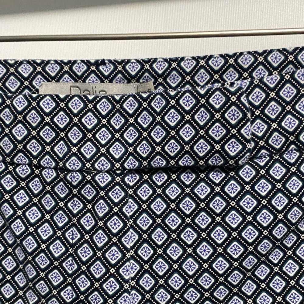 Dalia Capri Blue Pants With Square Pattern Size 10 - image 2